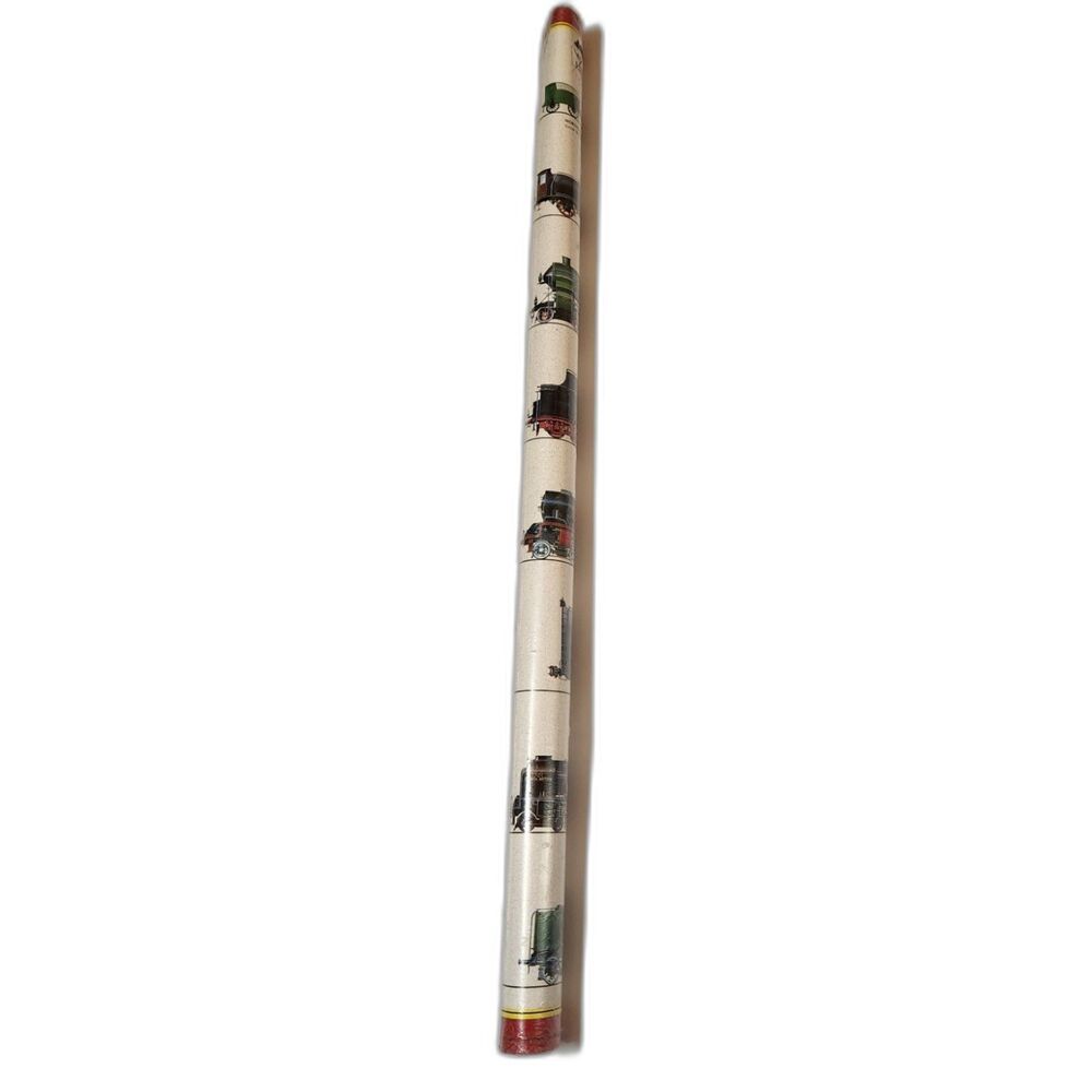 Vintage 1983 Train Wrapping Paper Roll Retro Train Print Unused
